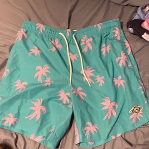 pacsun palm tree swim trunks